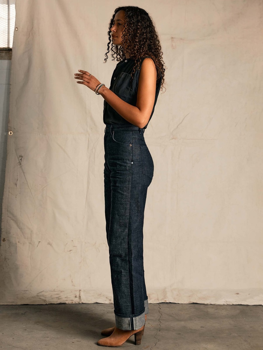 Imogene + Willie Catherine Indigo Rigid Nep Jeans Like New Selvedge Denim - Picture 4 of 12